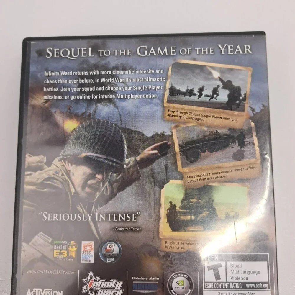 Call of Duty 2 2005 Complete PC CD-ROM Game 6 Disc Set